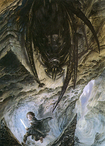 Shelob about to Leap on Frodo